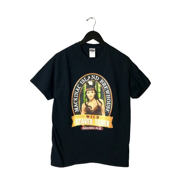 Gildan Other - 00s Vintage Mackinac Island Brewhouse T Shirt Craft Beer Beaver Tamer Girl M